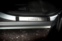 Mitsubishi Lancer X 2008- гг. Накладки на пороги нержавейка Omsa 4 шт фото 1