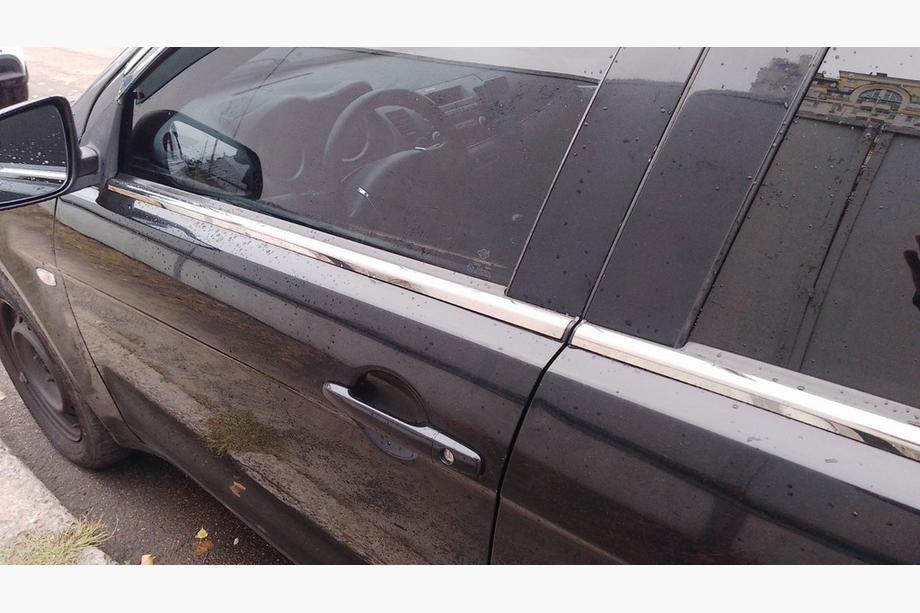 Mitsubishi Lancer X 2008- гг. Наружные молдинги окон нержавейка (4 шт.) Carmos - Турецкая Нержавеющая Сталь Image