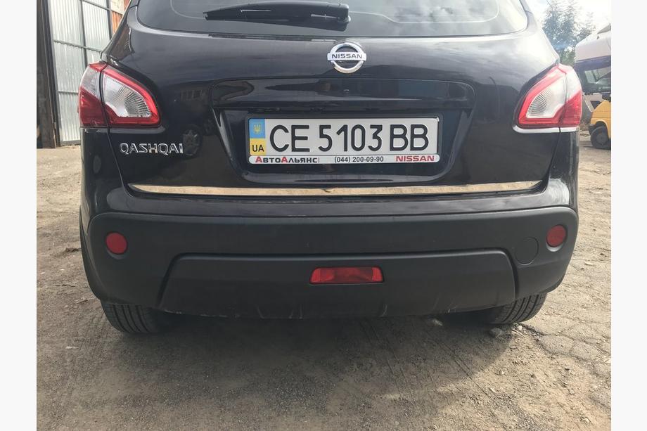 Nissan Qashqai 2007-2010 гг. Накладка на порог багажника нержавейка Фото 3