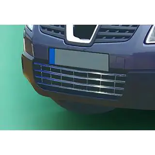 Решетка бампера (нержавейка) Nissan Qashqai 2007-2010 гг. фото 1