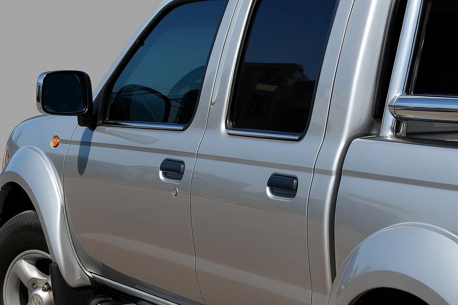 Nissan NP300 1999-2015 гг. Наружные молдинги окон нержавейка (4 шт.) Carmos - Турецкая Нержавеющая Сталь Image