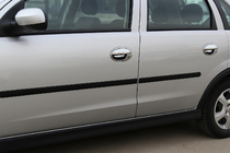 Opel Corsa C 2000-2006 гг. Хромированные Накладки на Ручки (4 шт., Нержавейка) фото 1