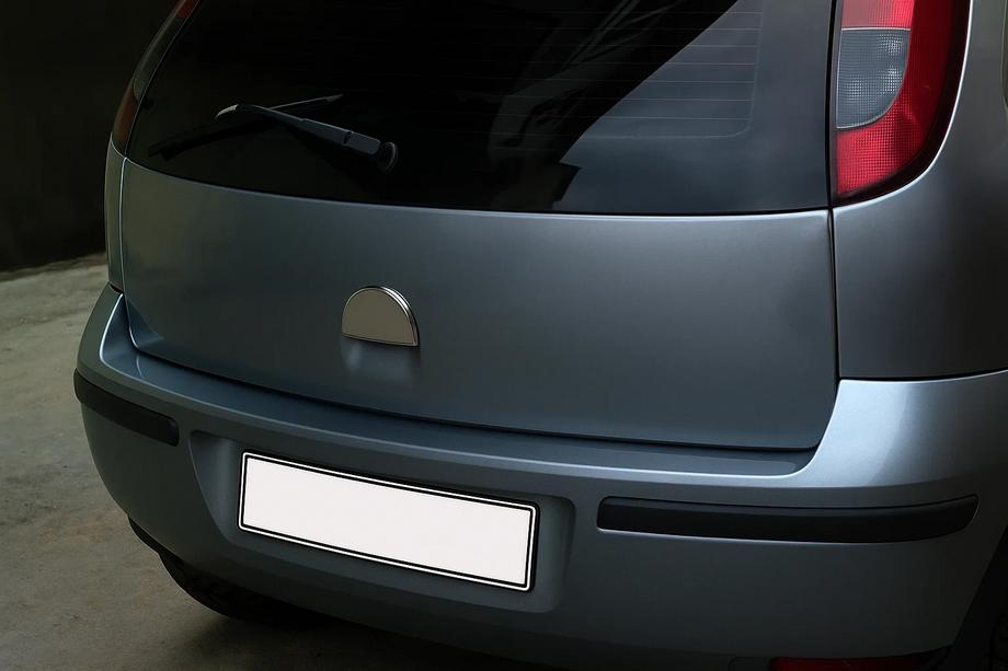 Opel Corsa C 2000-2006 гг. Хром накладка на ручку багажника (нерж сталь) Carmos - Турецкая Нержавеющая Сталь Image