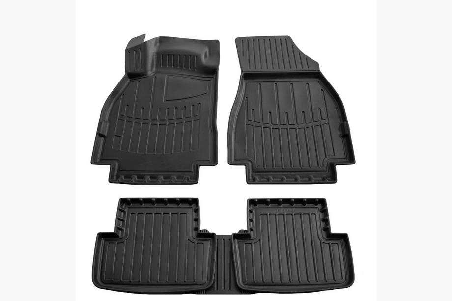 Renault Megane II 2004-2009 гг. Коврики резиновые Stingray 3D (5 шт, полиуретан) Image