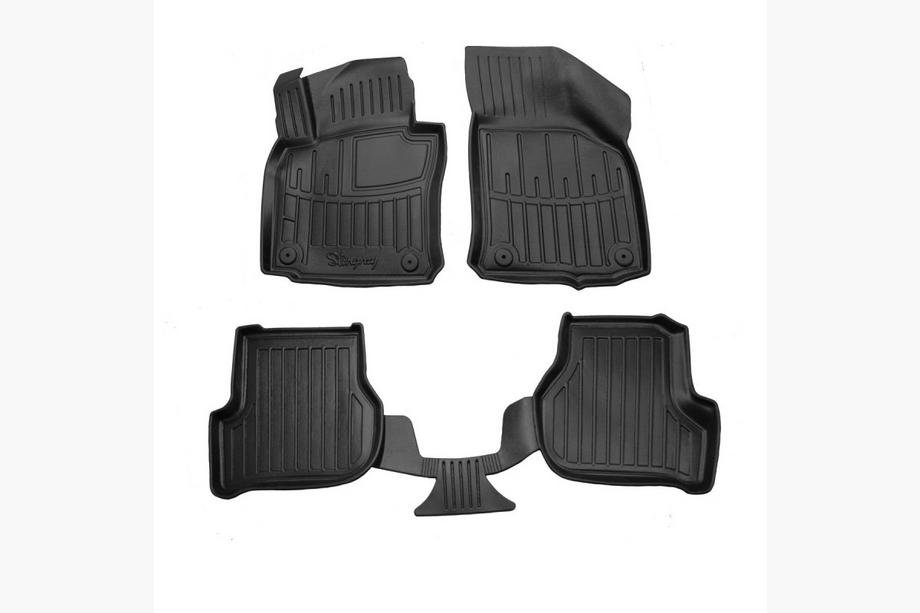 Skoda Octavia II A5 2006-2010 гг. Коврики резиновые Stingray 3D (5 шт, полиуретан) Image