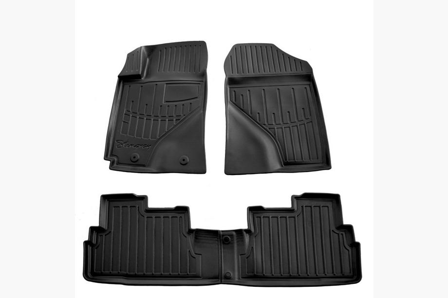 Toyota Corolla Verso 2004-2009 гг. Коврики резиновые Stingray 3D (4 шт, полиуретан) Image