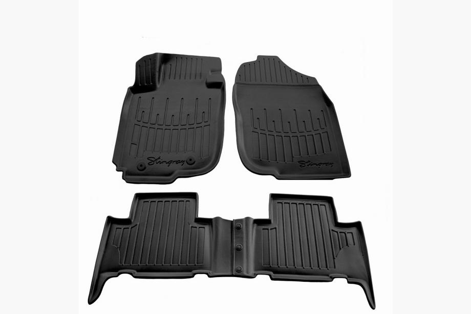Toyota Rav 4 2006-2013 гг. Коврики резиновые Stingray 3D (4 шт, полиуретан) Image