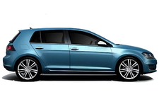 Volkswagen Golf 7/E-Golf 2012-2020 гг. Нижние молдинги стекол Black Chrome (4 шт, нержавейка) фото 3