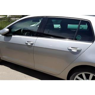 Нижние молдинги стекол Black Chrome (4 шт, нержавейка) Volkswagen Golf 7/E-Golf 2012-2020 гг. фото 1