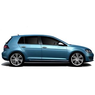 Нижние молдинги стекол Black Chrome (4 шт, нержавейка) Volkswagen Golf 7/E-Golf 2012-2020 гг. фото 3