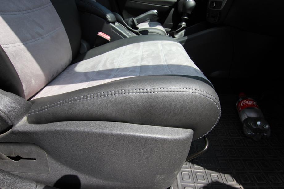 Renault Megane III 2009-2016 гг. Авточехлы Эко-кожа+Ткань+Алькантара Antara A0010 (Полный комплект) Фото 6
