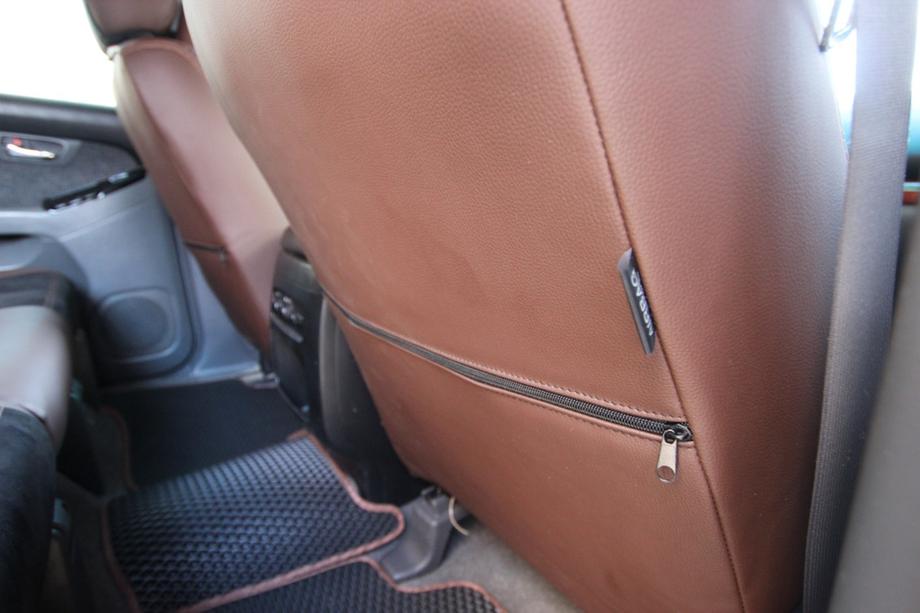 Toyota Land Cruiser Prado 120 2002-2009 гг. Авточехлы экокожа+ткань+алькантара Antara A088 (полный салон) Фото 12