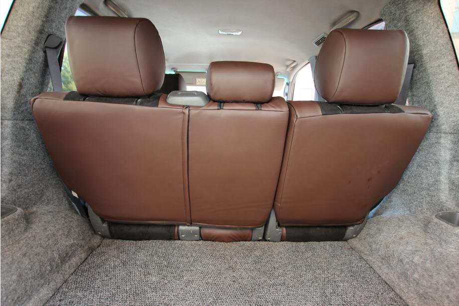 Toyota Land Cruiser Prado 120 2002-2009 гг. Авточехлы экокожа+ткань+алькантара Antara A088 (полный салон) Фото 10