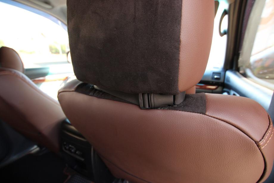 Toyota Land Cruiser Prado 120 2002-2009 гг. Авточехлы экокожа+ткань+алькантара Antara A088 (полный салон) Фото 18