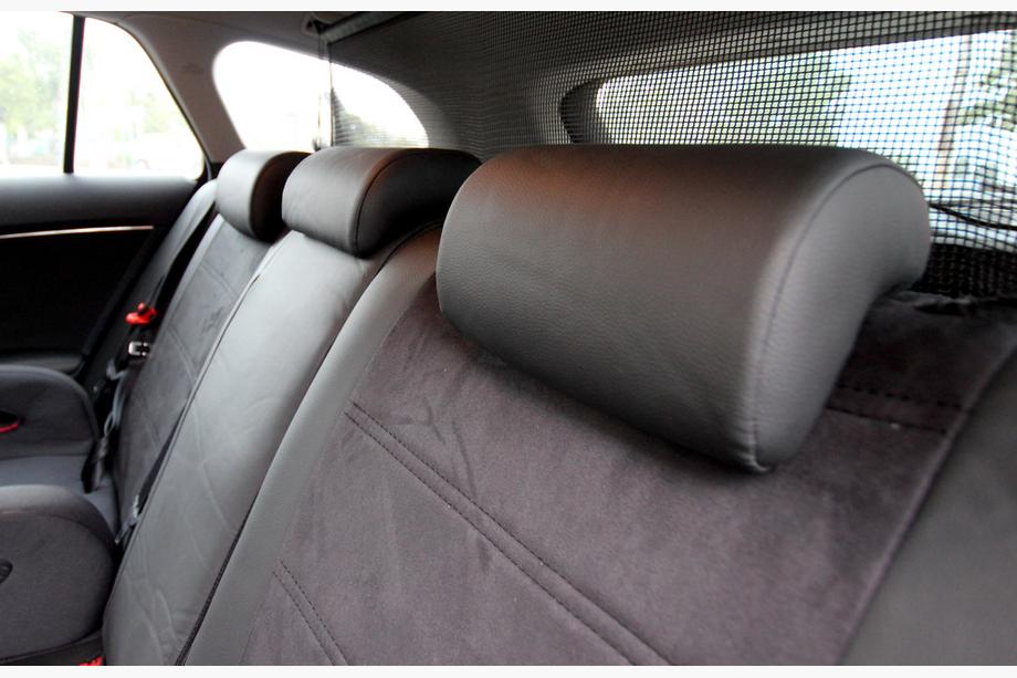 Toyota Avensis 2009-2018 гг. Авточехлы экокожа+ткань+алькантара Antara A001 (полный салон) Фото 4