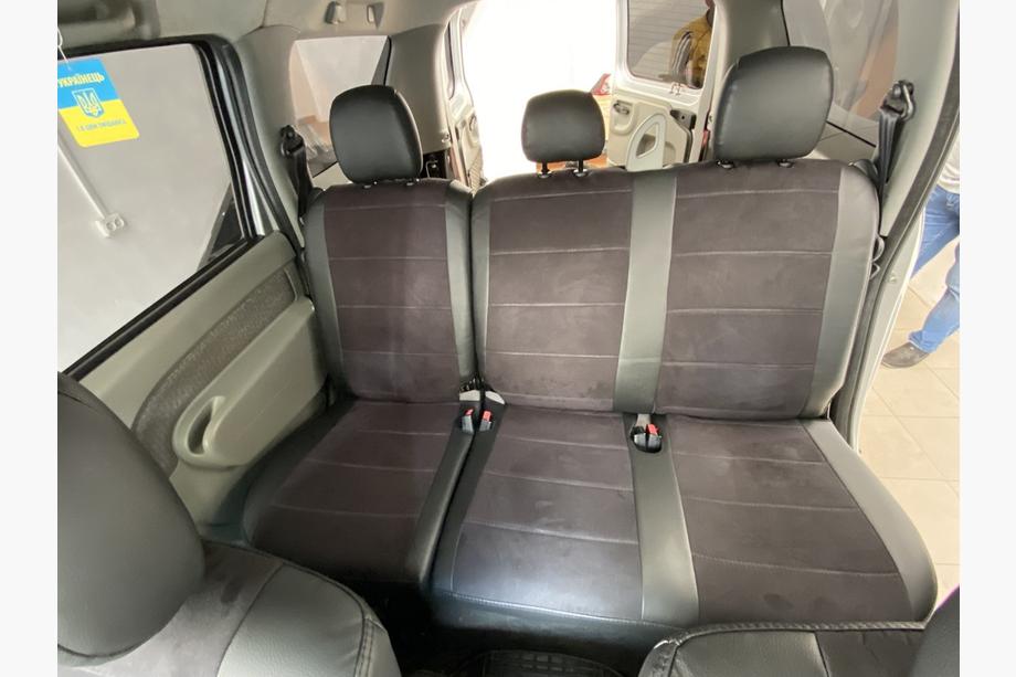 Dacia Logan I 2005-2008 гг. Авточехлы экокожа+ткань+алькантара Antara A001 (полный салон) Фото 5