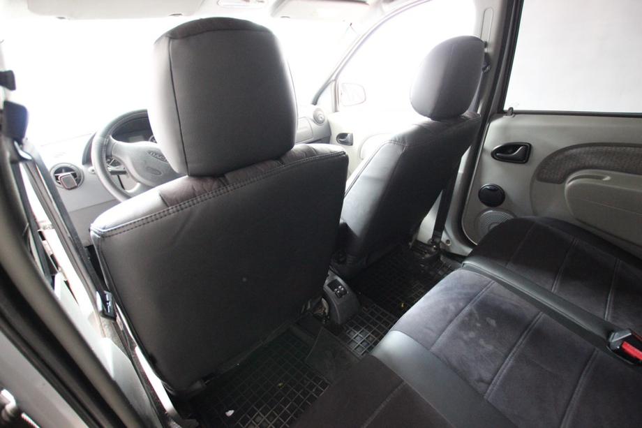 Dacia Logan I 2005-2008 гг. Авточехлы экокожа+ткань+алькантара Antara A001 (полный салон) Фото 10