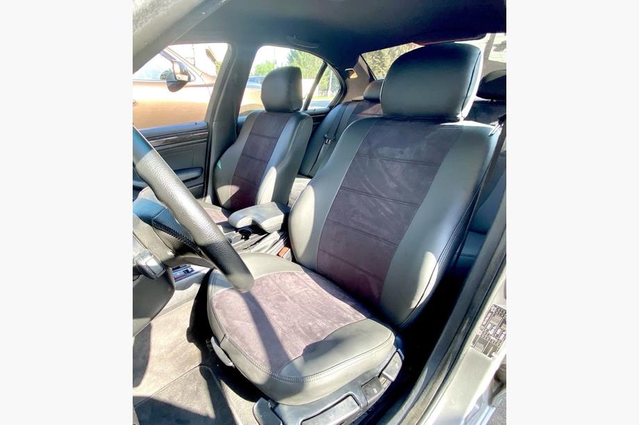 BMW 3 серия E46 1998-2006 гг. Авточехлы экокожа+ткань+алькантара Antara A001 (полный салон) Фото 1