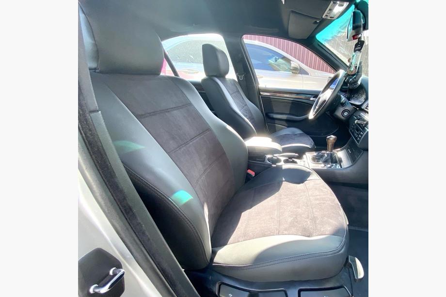 BMW 3 серия E46 1998-2006 гг. Авточехлы экокожа+ткань+алькантара Antara A001 (полный салон) Фото 2
