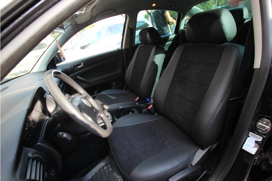 Volkswagen Passat B5 1997-2005 гг. Авточехлы экокожа+ткань+алькантара Antara A001 (полный салон) Image