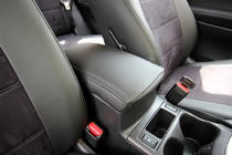 Nissan Qashqai 2014-2021 гг. Авточехлы экокожа+ткань+алькантара Antara A001 (полный салон) фото 16