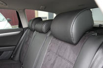 Volkswagen Passat B7 2012-2015 гг. Авточехлы экокожа+ткань+алькантара Antara A001 (полный салон) фото 4