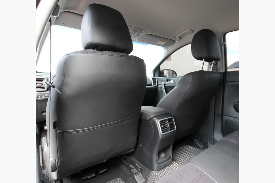 Kia Sportage 2015-2021 гг. Авточехлы экокожа+ткань+алькантара Antara A001 (полный салон) Фото 10