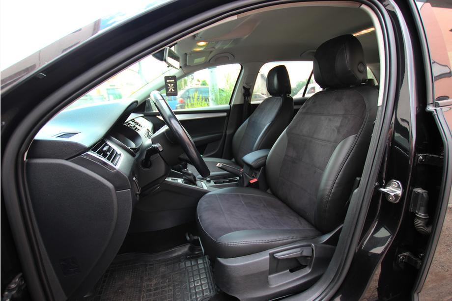 Skoda Octavia III A7 2013-2019 гг. Авточехлы экокожа+ткань+алькантара Antara A001 (полный салон) Фото 5