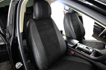 Ford Fusion 2012-2020 гг. Авточехлы экокожа+ткань+алькантара Antara A001 (полный салон) фото 7