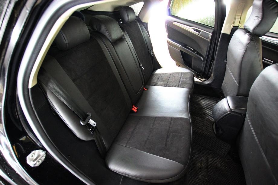 Ford Fusion 2012-2020 гг. Авточехлы экокожа+ткань+алькантара Antara A001 (полный салон) Фото 2