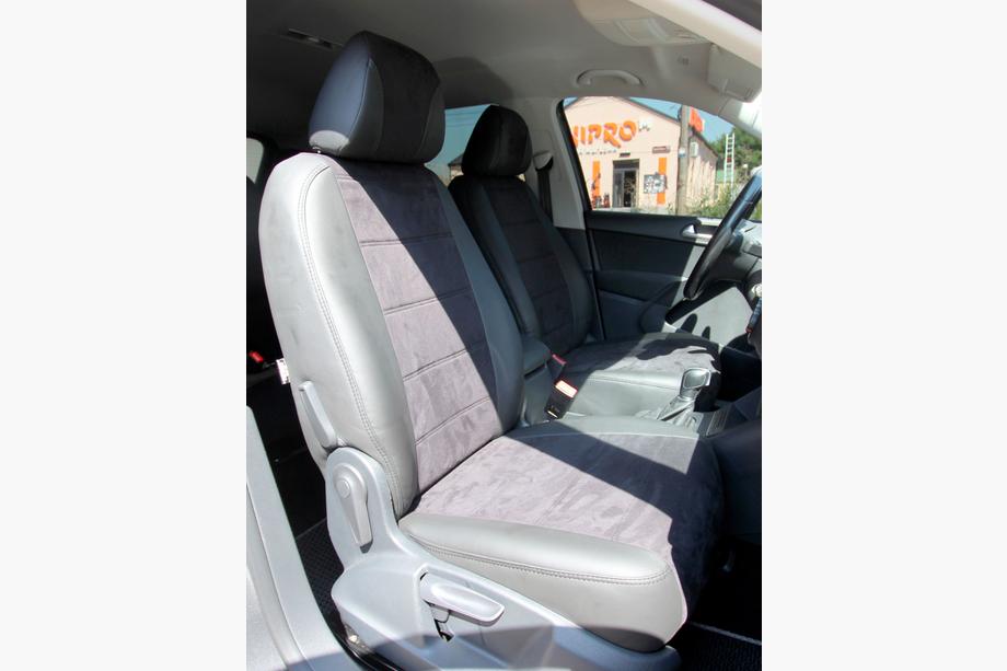Volkswagen Tiguan 2016-2023 гг. Авточехлы экокожа+ткань+алькантара Antara A001 (полный салон) Фото 5