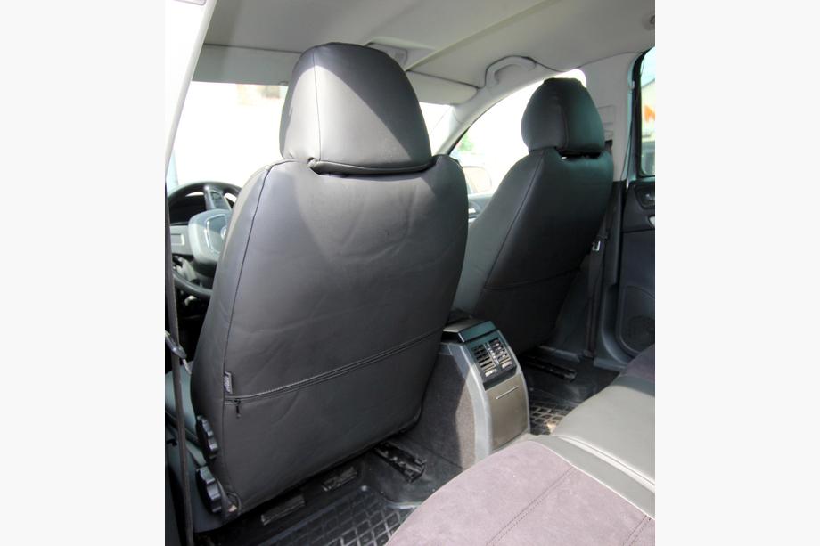 Skoda Octavia II A5 2010-2013 гг. Авточехлы экокожа+ткань+алькантара Antara A001 (полный салон) Фото 17