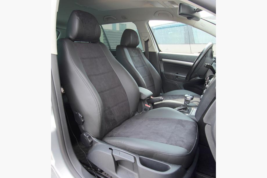 Skoda Octavia II A5 2010-2013 гг. Авточехлы экокожа+ткань+алькантара Antara A001 (полный салон) Фото 19