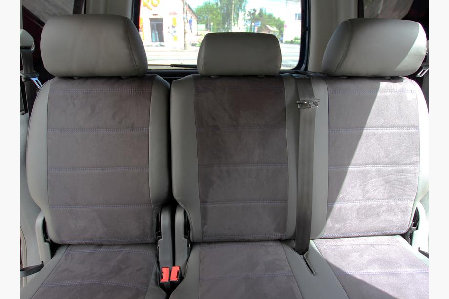 Volkswagen Caddy 2010-2015 гг. Авточехлы Эко-кожа+Ткань+Алькантара Antara A001b (Полный комплект) Фото 7