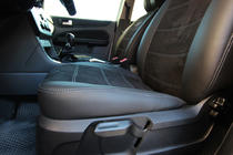 Ford Focus III 2011-2017 гг. Авточехлы экокожа+ткань+Алькантара Antara A001g (полный салон) фото 16