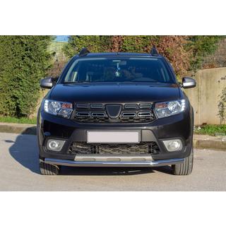 Передняя защита Texas (60мм, нержавейка) Dacia Sandero 2013-2020 гг. фото 2