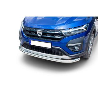 Передняя защита Texas (60мм, нержавейка) Dacia Sandero 2021- гг. фото 1