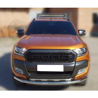Передняя защита Texas для 2015+ (76мм, нержавейка) Ford Ranger 2011–2022 гг. фото 1