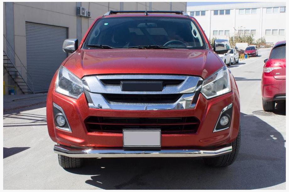 Isuzu D-Max 2011-2019 гг. Передняя защита Texas (76мм, нержавейка) Image