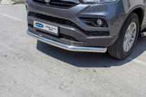 SsangYong Musso II 2018– гг. Передняя защита Texas (76мм, нержавейка) фото 1