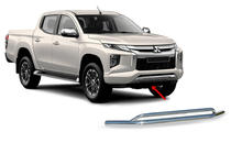 Mitsubishi L200 2015-2024 гг. Передняя двойная защита Vegas 2019+ (нерж, 76мм) фото 1