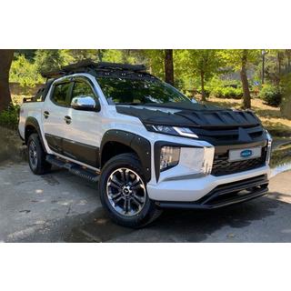 Передняя двойная защита Vegas 2019+ (черный, 76мм) Mitsubishi L200 2015-2024 гг. фото 2
