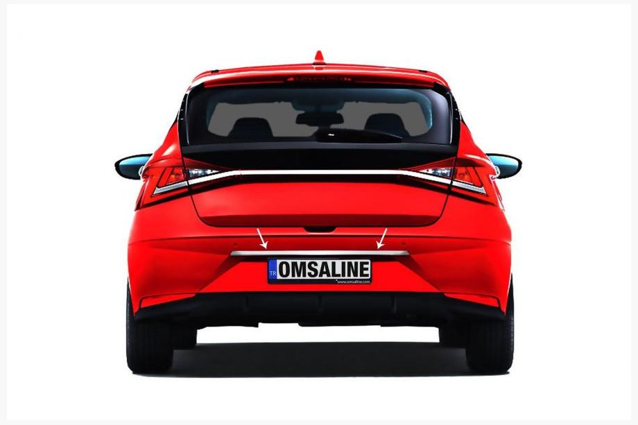 Hyundai I-20 2020- гг. Хромированная накладка над номером OmsaLine (нержавейка) Image
