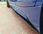 BMW 3 серия F30/F31 2012-2019 гг. Черные накладки на пороги (203см, OmsaLine) фото 1