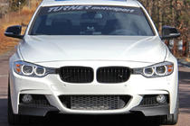 BMW 3 серия F30/F31 2012-2019 гг. Накладка на передний бампер Flap (черная) фото 1