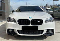 BMW 5 серия F10/F11 2010–2016 гг. Накладка на передний бампер DPT Flap (для M-Performance, Черный Глянец) фото 1