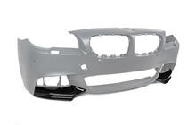 BMW 5 серия F10/F11 2010–2016 гг. Накладка на передний бампер DPT Flap (для M-Performance, Черный Глянец) фото 6