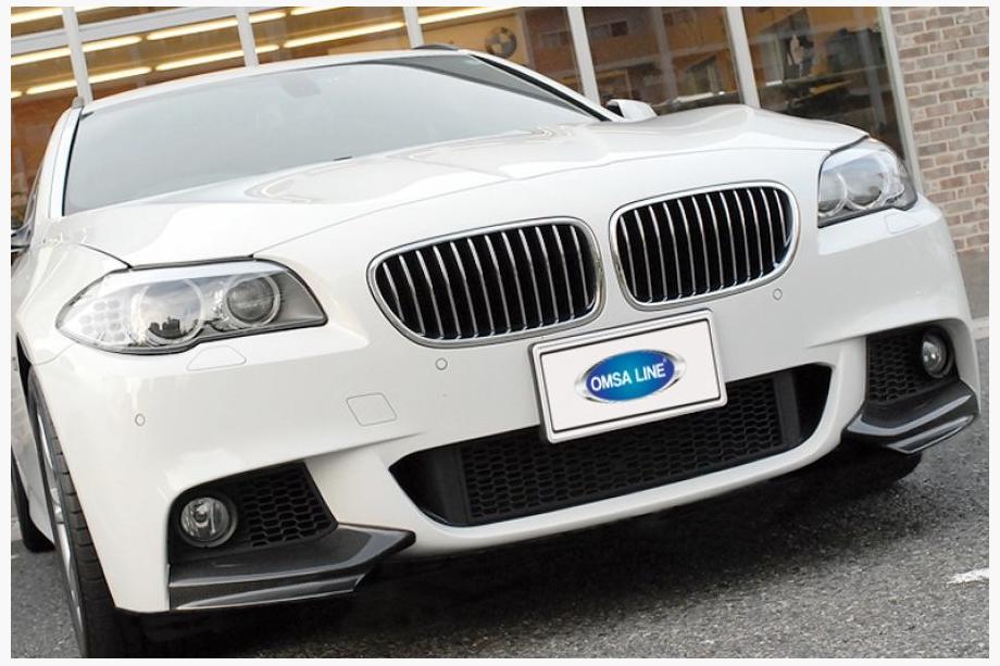 BMW 5 серия F10/F11 2010–2016 гг. Накладка на передний бампер DPT Flap (для M-Performance, Черный Глянец) Фото 2