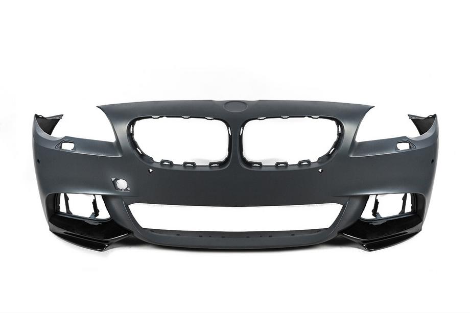 BMW 5 серия F10/F11 2010–2016 гг. Накладка на передний бампер DPT Flap (для M-Performance, Черный Глянец) Фото 7