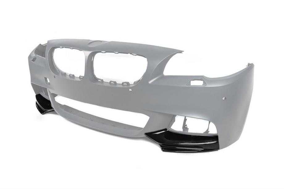 BMW 5 серия F10/F11 2010–2016 гг. Накладка на передний бампер DPT Flap (для M-Performance, Черный Глянец) Фото 9